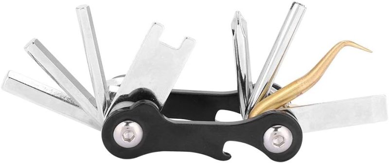 8 in 1 Folding Multi-Functional Wrench for Scuba Divers, Metal, 8 in, Portable