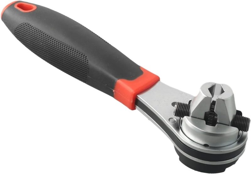 Adjustable Ratchet Wrench, For 6-22mm Screw,Multifunctional Ratchet Wrench With Non-slip Handle Small Large Spanner Wrenches Hand Tool