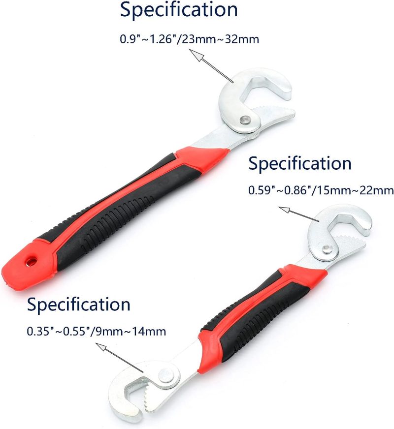 2 packs of 0.35"~1.26"/9-32 mm fast multifunctional adjustable wrenches, universal wrenches,Magic Wrench for Disassembly and Assembly of Any Screws - Image 2