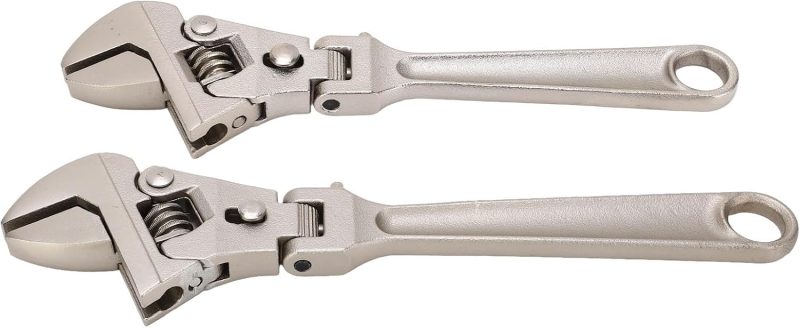 Adjustable Wrench - Multi-functional Folding Ratchet Quick Repair Tool with Secure Adjustable Jaws(10in)