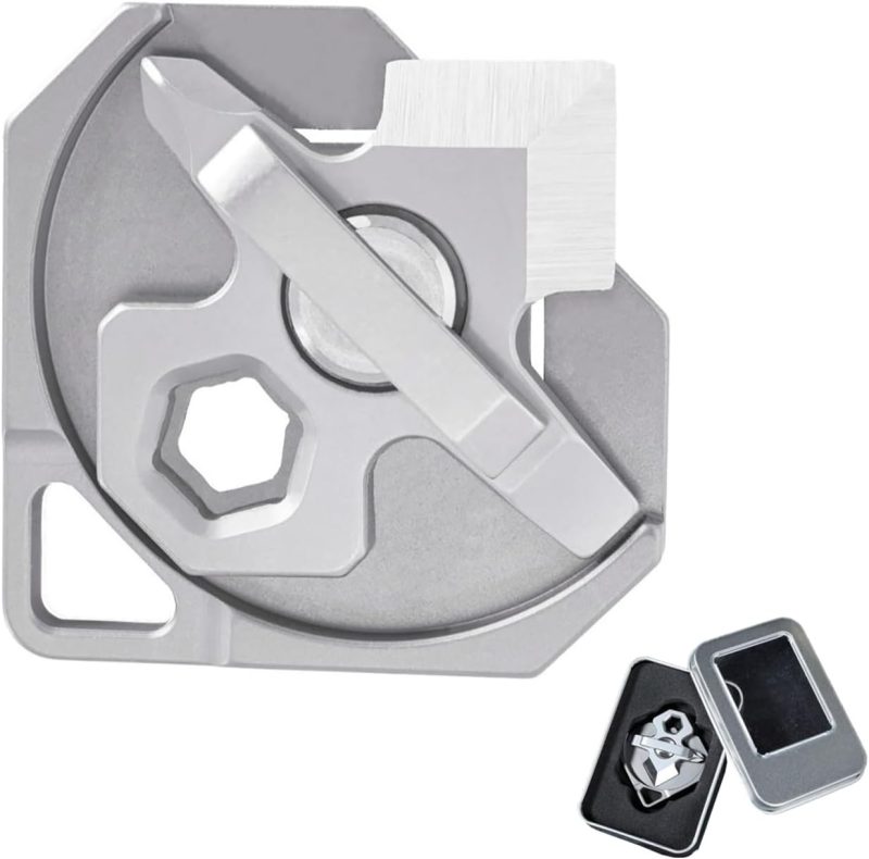 Titanium EDC Multitool 4 In 1 With Cross Screwdriver,A Screwdriver,Hexagon Wrench, Emergency Knife,Multitool Screwdriver- Your Versatile Companion For Everyday Carry And Camping Accessories