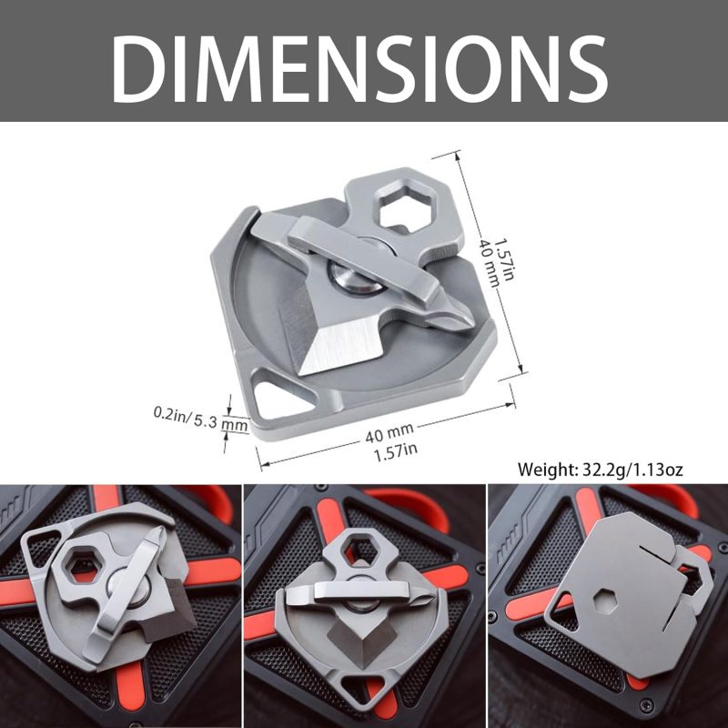 Titanium EDC Multitool 4 In 1 With Cross Screwdriver,A Screwdriver,Hexagon Wrench, Emergency Knife,Multitool Screwdriver- Your Versatile Companion For Everyday Carry And Camping Accessories - Image 2