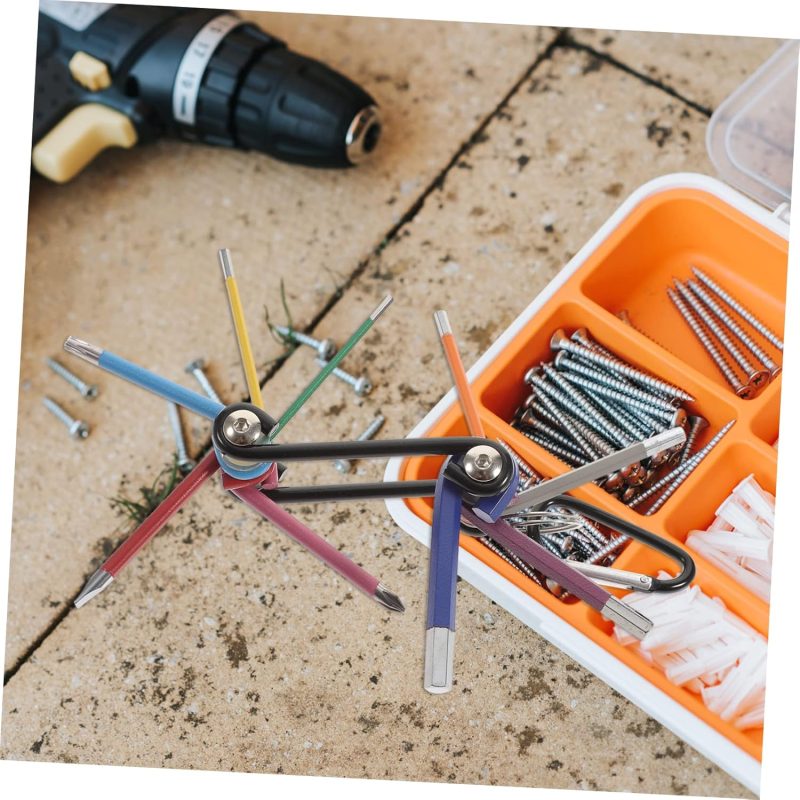 1 Set Multi Functional Wrench Foldable Tool Kit for Bike Repair Portable Storage with Hook Design Durable Reliable Tool - Image 2